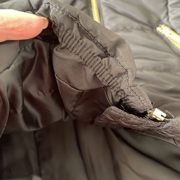 H&M BLACK JACKET FAUX FUR HOOD - Picture 7 of 9